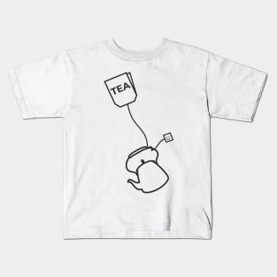 Tea bag and kettle Kids T-Shirt